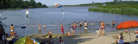 Die Badestelle Klein Westerland am Nord-Ostsee-Kanal